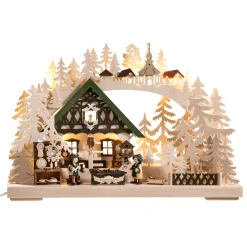 Schwibbogen "Clockmaker Workshop", 230V With Usb A Port