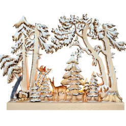 Schwibbogen "Winter Forest Scene", 230V With Usb A Port
