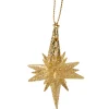 Star With Glitter, Gold, 6 Cm