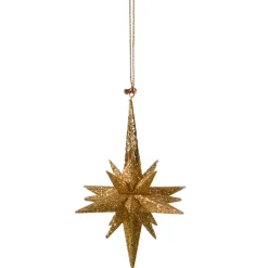 Star With Glitter, Gold, 10,5Cm