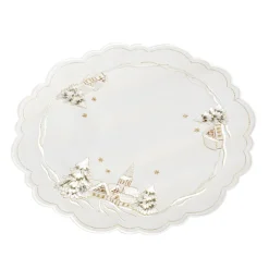 Tablecloth "Winter Village" R 28 Cm