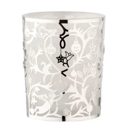 Tealight Glass "Christmas In The Forest", Silver