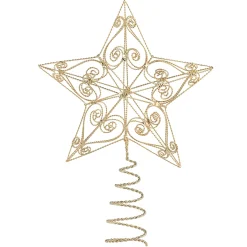 Tree Topper Filigree Star , Gold