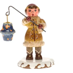 Winter Children Girl With Starry Sky Lampion